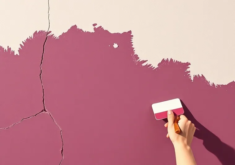Ponçage et rebouchage des fissures avant mise en peinture
